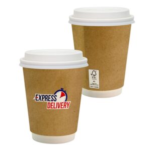 Custom 12 oz Full Color Dusky Paper Cup With Lid