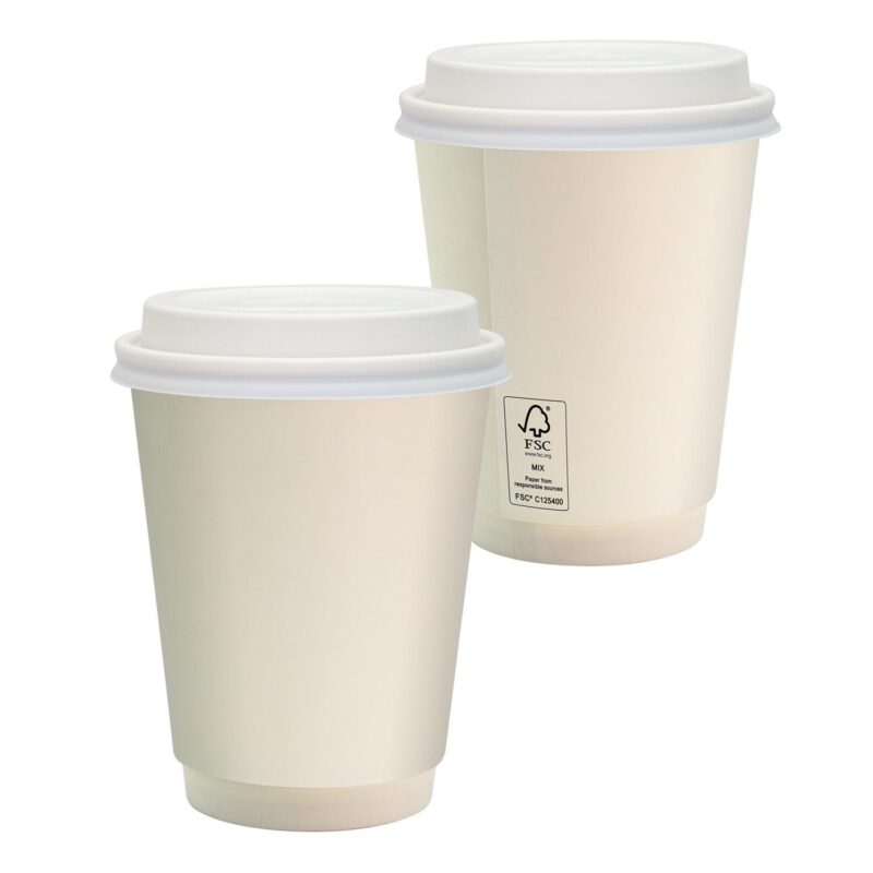 Custom 12 Oz. Full Color Paper Cup With Lid - 1
