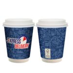 Custom 12 Oz. Full Color Paper Cup With Lid - 2