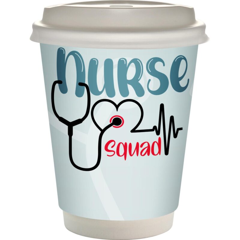 Custom 12 Oz. Healthcare Full Color Paper Cup with Lid - 1