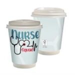 Custom 12 Oz. Healthcare Full Color Paper Cup with Lid