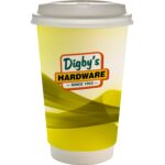 Custom 16 oz. Full Color Groovy Paper Cup With Lid - 3