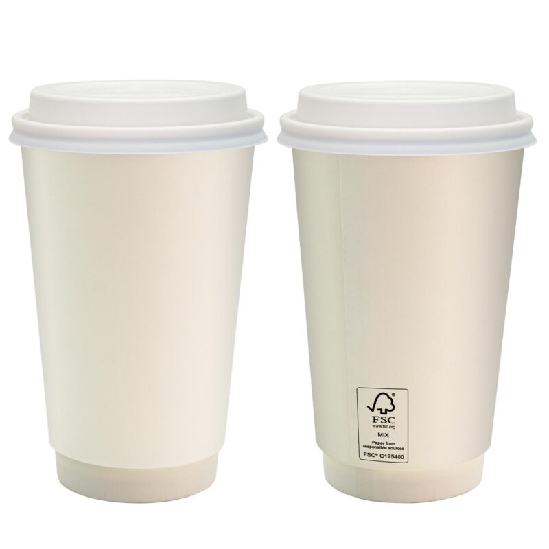 Custom 16 oz. Full Color Paper Cup with Lid - 3
