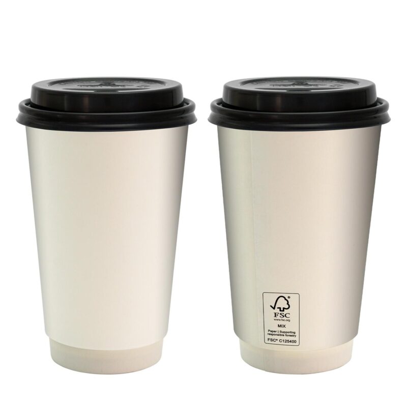 Custom 16 oz. Full Color Paper Cup with Lid - 5