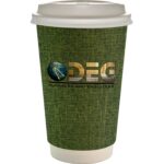 Custom 16 oz. Full Color Ridge Paper Cup With Lid - 4