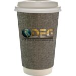 Custom 16 oz. Full Color Ridge Paper Cup With Lid - 6