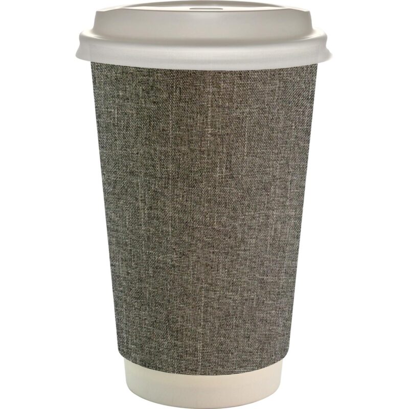 Custom 16 oz. Full Color Ridge Paper Cup With Lid - 7