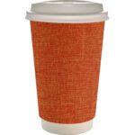 Custom 16 oz. Full Color Ridge Paper Cup With Lid - 9
