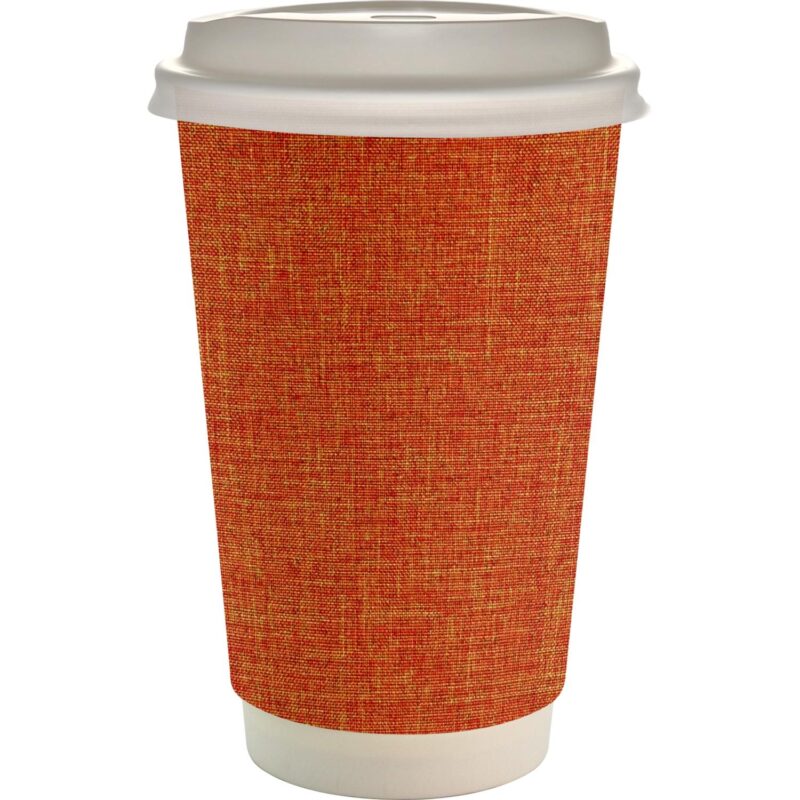 Custom 16 oz. Full Color Ridge Paper Cup With Lid - 9