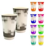 Custom 16 oz. Full Color Shaded Checkers Paper Cup - 1