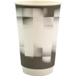 Custom 16 oz. Full Color Shaded Checkers Paper Cup - 5