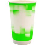Custom 16 oz. Full Color Shaded Checkers Paper Cup - 7