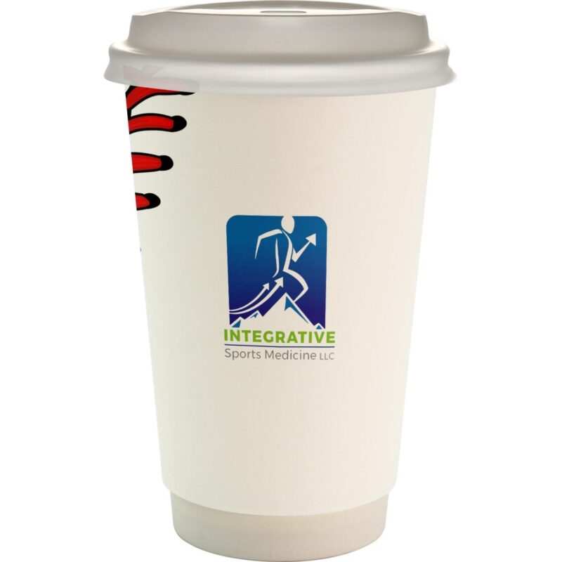 Custom 16 oz. Full Color Sporty Paper Cup With Lid - 8
