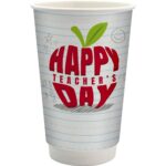 Custom 16 oz. Teacher Full Color Paper Cup - 1