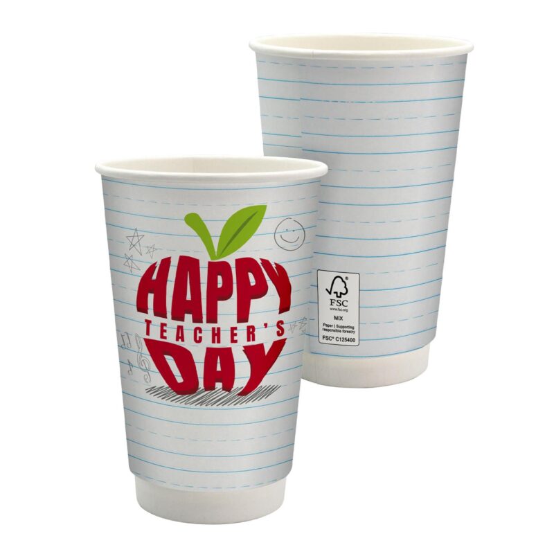 Custom 16 oz. Teacher Full Color Paper Cup