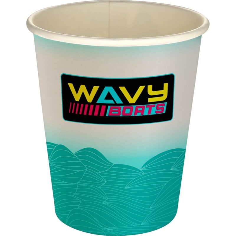Custom 5 oz Full Color Turbulent Waves Paper Cup - 4