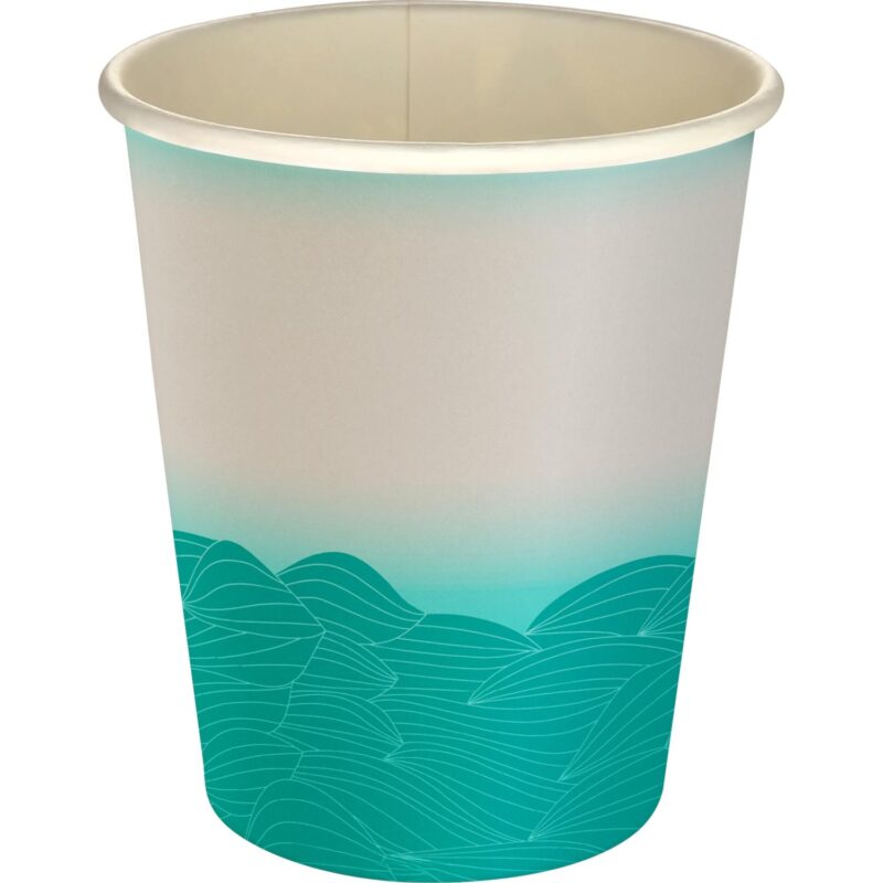 Custom 5 oz Full Color Turbulent Waves Paper Cup - 5