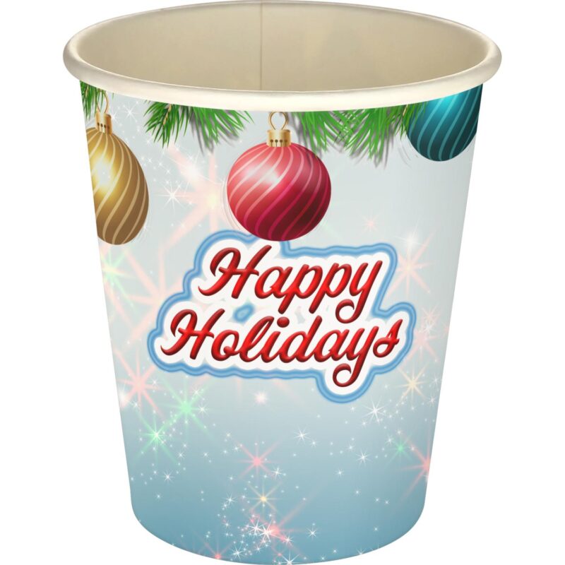 Custom 5 oz. Holiday Full Color Paper Cup - 1