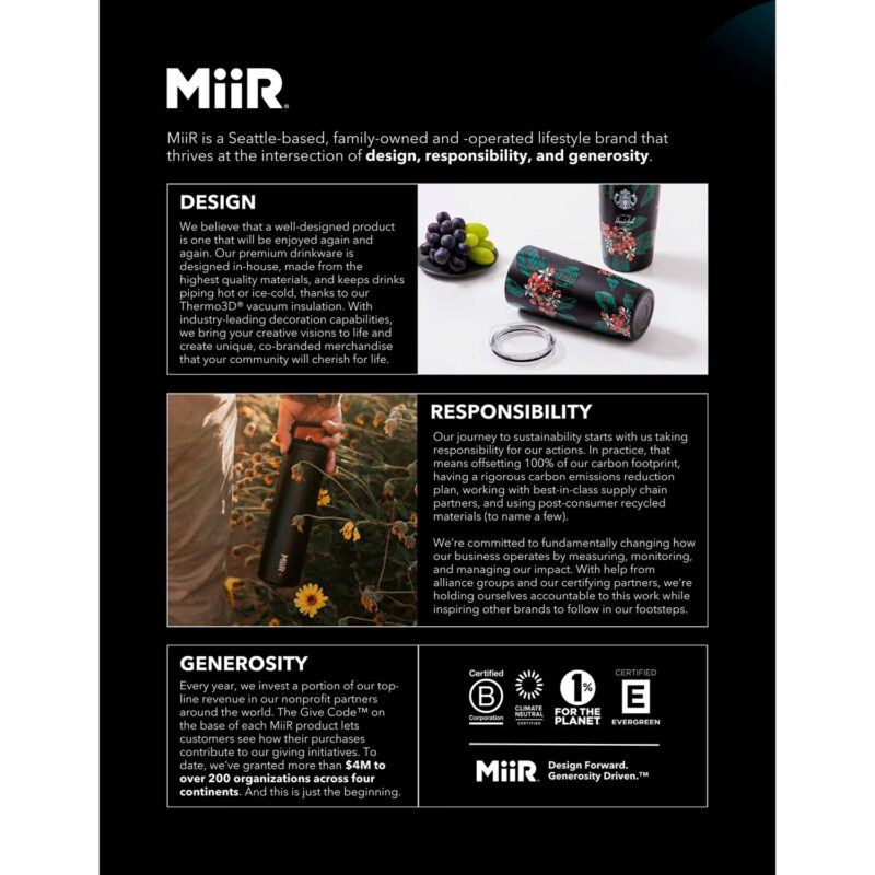 Custom MiiR® Vacuum Insulated Tumbler - 12 Oz. - Black Speckle - 5